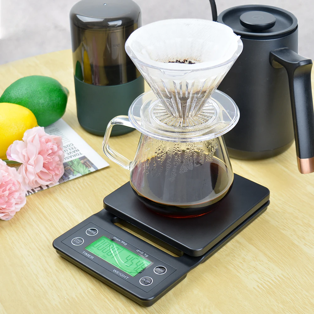 5kg 0.1g Wholesale Electronic Kitchen Precise Mini Digital Weight Espresso Coffee Scale with Timer