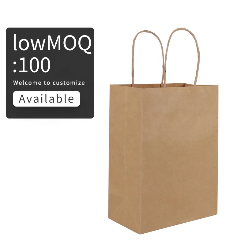 Retail Coffee Shop Takeout Paper Bag with Handle Coffee Tea Juice Packaging Paper Bags Hot Selling Colorful Printing Kraft Paper