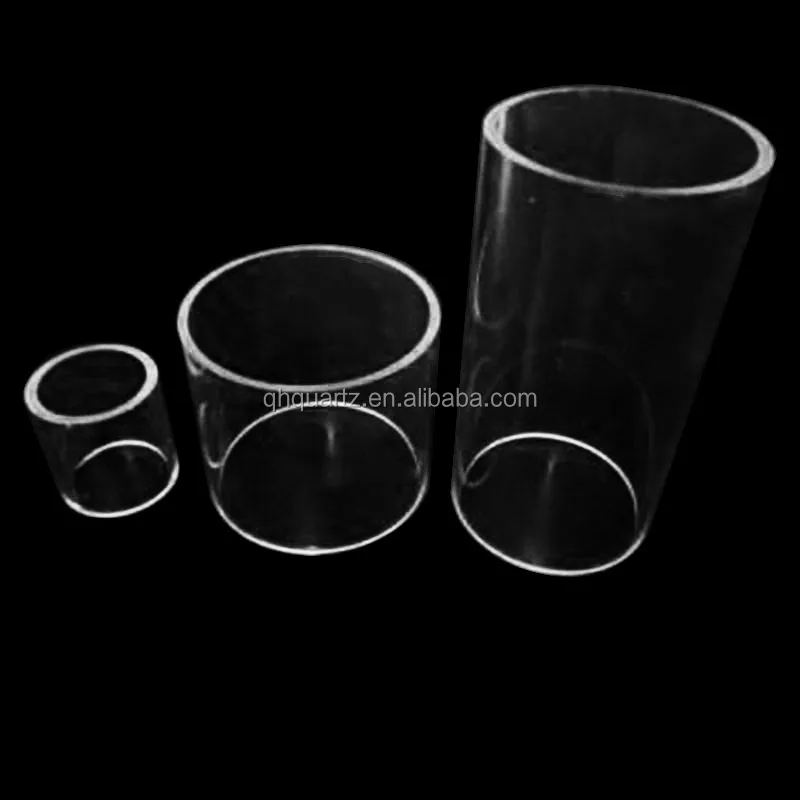 
QH fire polishing large diameter quartz glass cylinder Customized 