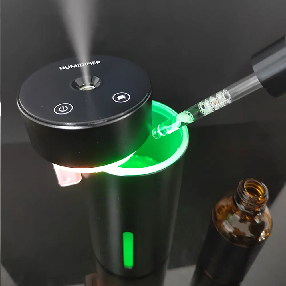 Portable Mini Ultrasonic Car Air Humidifier with Mute Feature Mini Desktop Diffuser for Aromatherapy Essential Oils Home RV Use