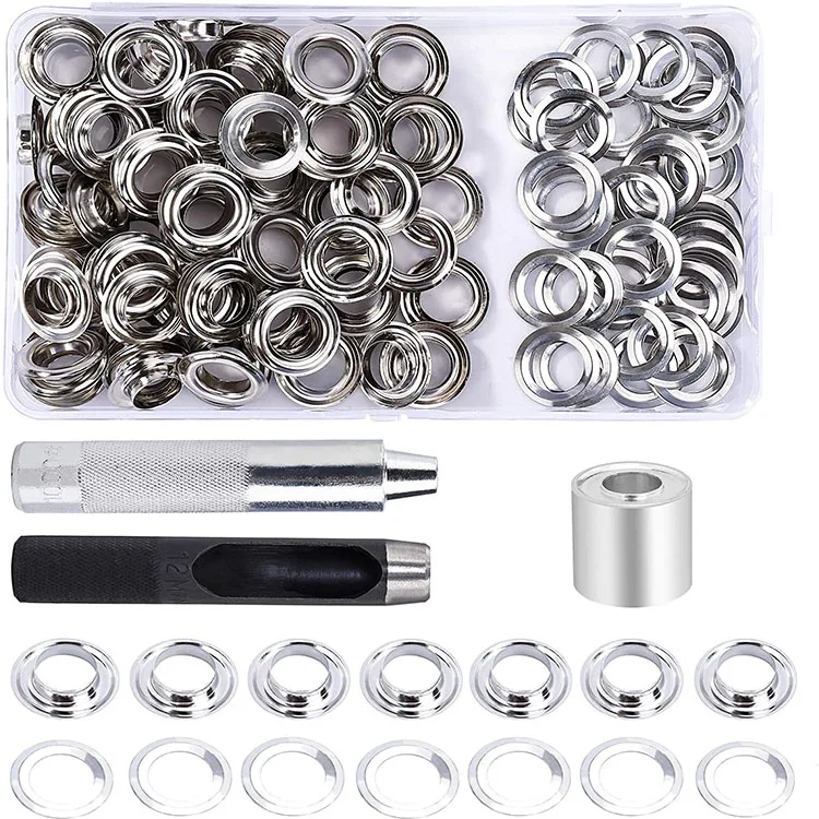 Grommet setting tools kit eyelet aluminum accessories different size grommets installation stainless durable sturdy eyelets kits
