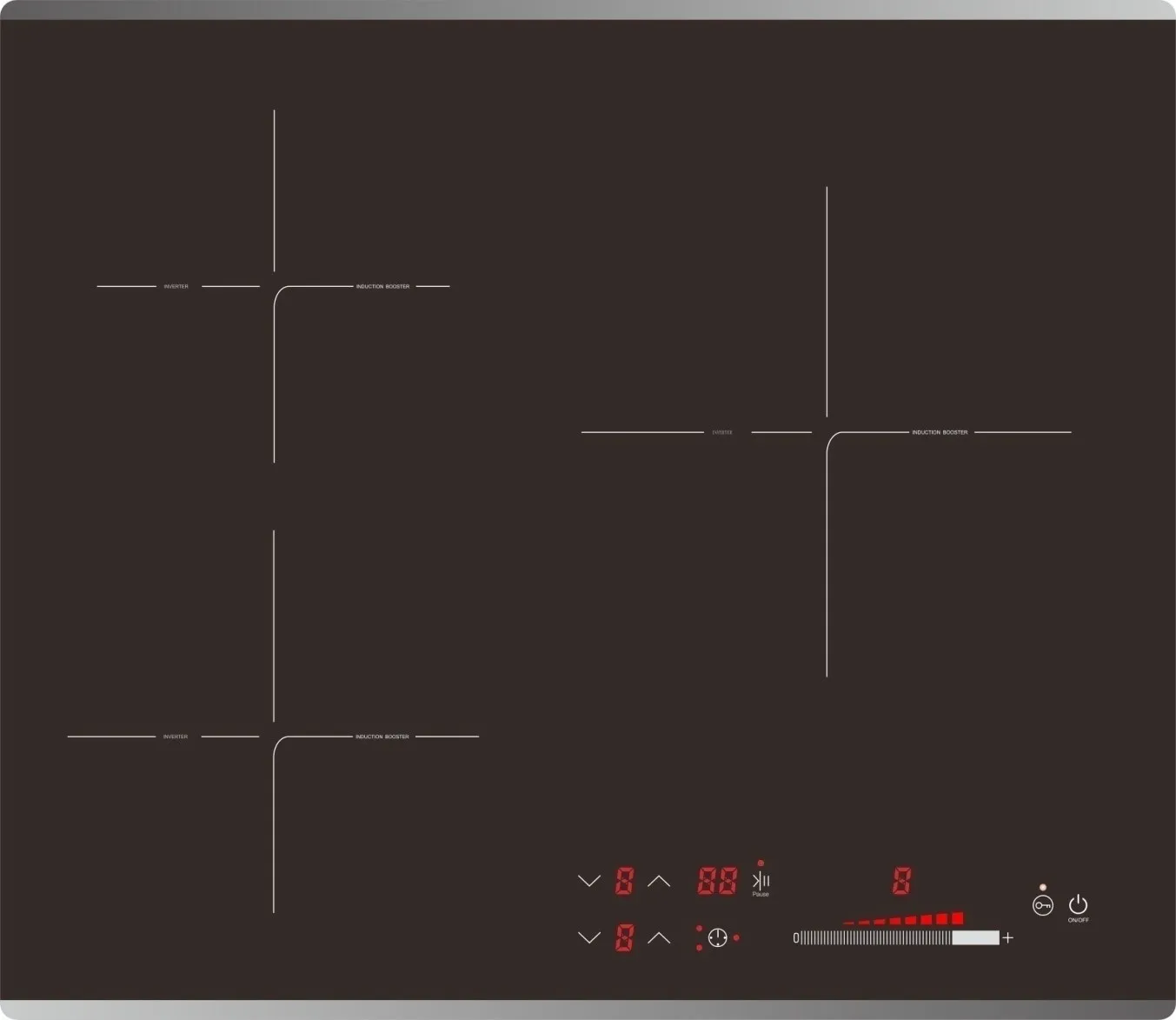 Best Quality Glass Pot 4 Burners Embedded 3 Capacitor For Induction Cooker