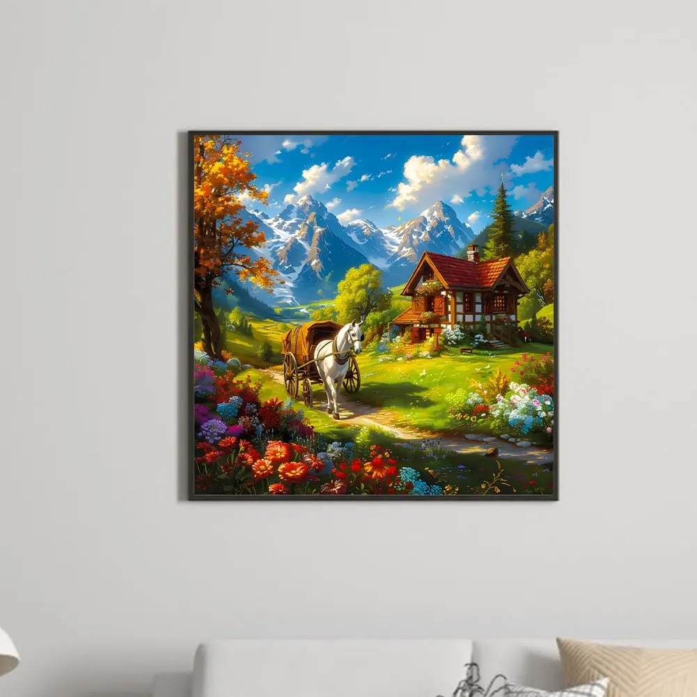 На заказ 30*30 см DIY домашний декор алмазная живопись Полностью круглый 5D акриловый Декор для гостиной