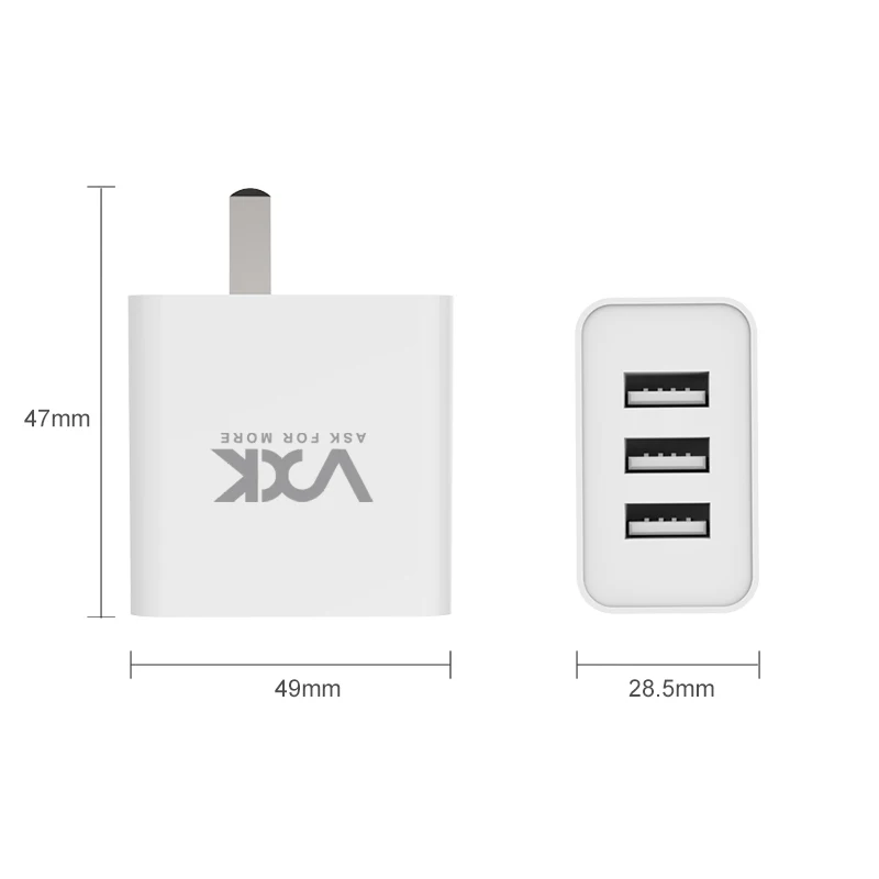 
Newest 3 USB ports digital display usb adaptor usb phone charger cellular adapter 