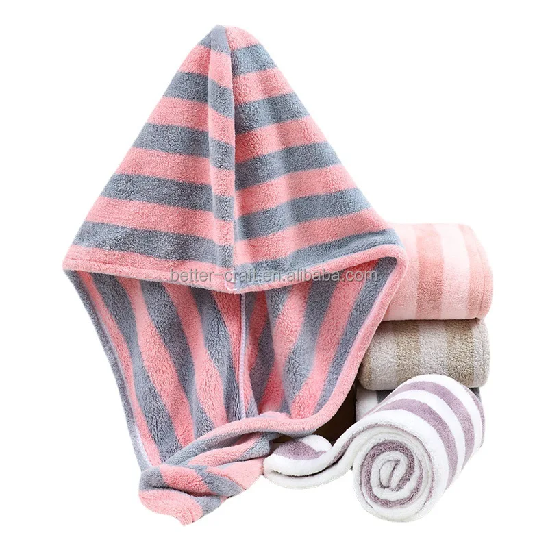 High quality Hair Towel Wrap, Women Magic Rapid Hair Drying Towel Super Absorbent  Microfiber Dry Hair Cap