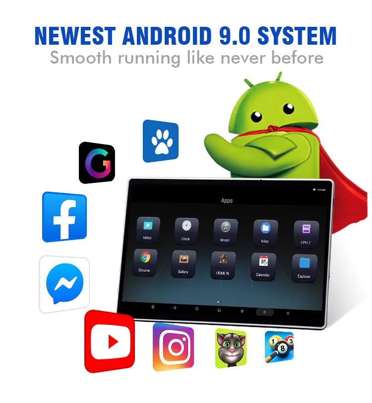 11.6 inch Car Android Monitor 2GB+16GB Android 12 1920*1080P HD Touch Screen Monitor