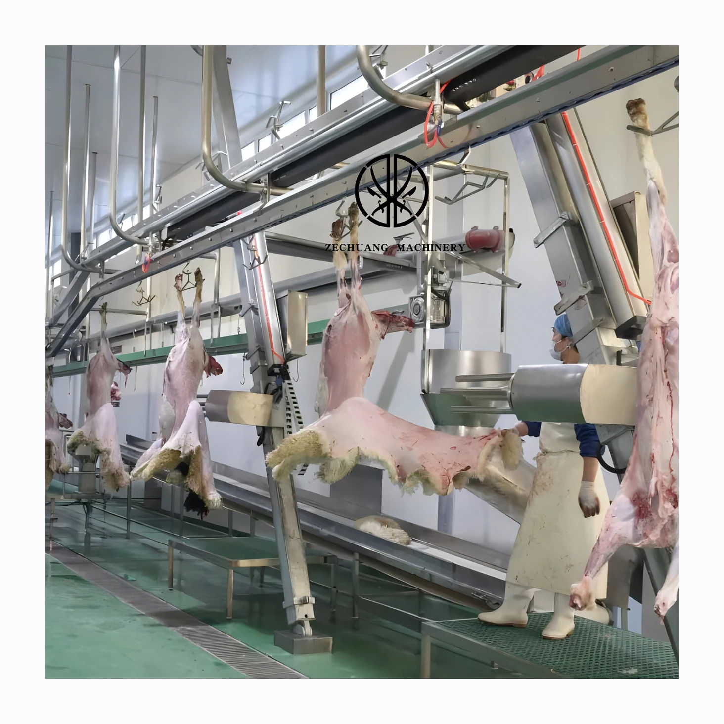 Cheap Price Sheep Slaughtering Line Lamb Abattoir Equipment Frame Type Automatic Skinning Machine With Goat Slaughtering Plan