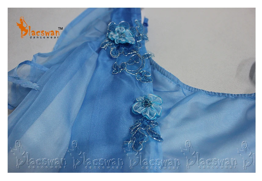 Fading Blue Chiffon Professional Talisman Variation Ballet Company Creations Custom Made Dance Costume