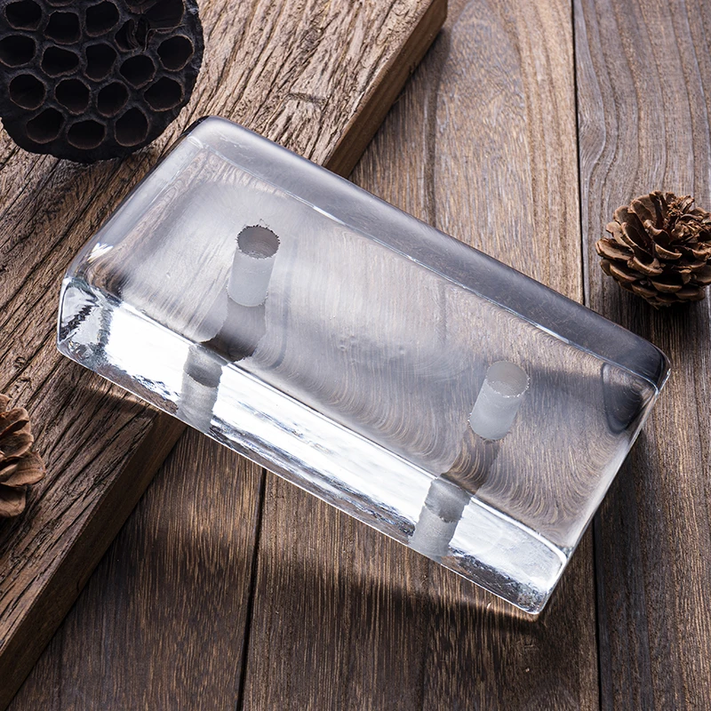 JYG 50*100*100mm Wholesale White Clear Crystal Glass Brick For Building Decoration