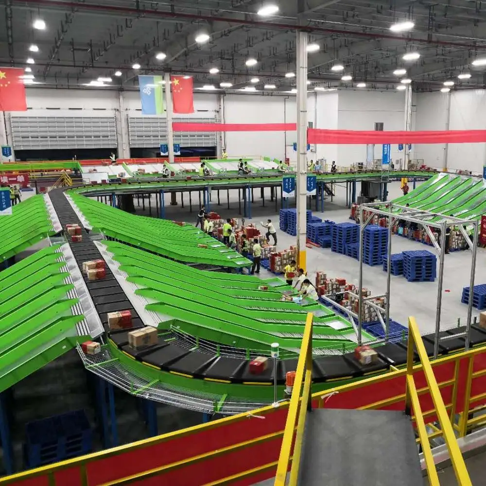 parcel sorting machine Mail Sorting Courier Sorting Conveyor System For Post And Express Sorting With Dws