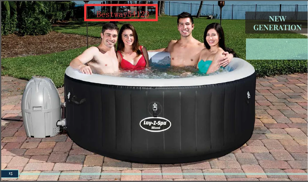 
BESTWAY LAY Z SPA MIAMI AIRJET INFLATABLE HOT TUB MODEL 2-4 PERSON 