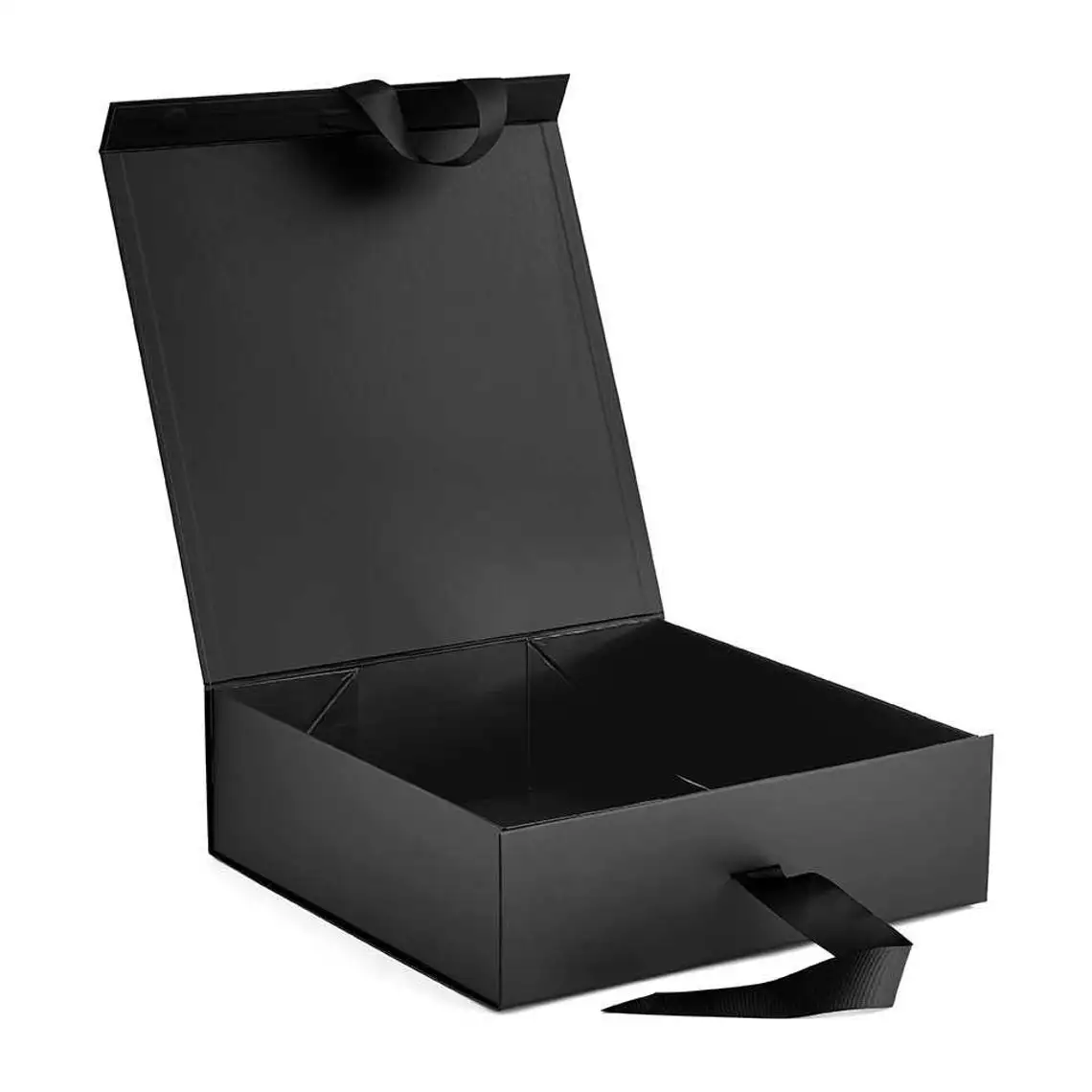 Magnet Rigid Book Shape Box Photo Frame Album Luxury Linen Usb Flash Drive Magnetic Gift Box with Ribbon