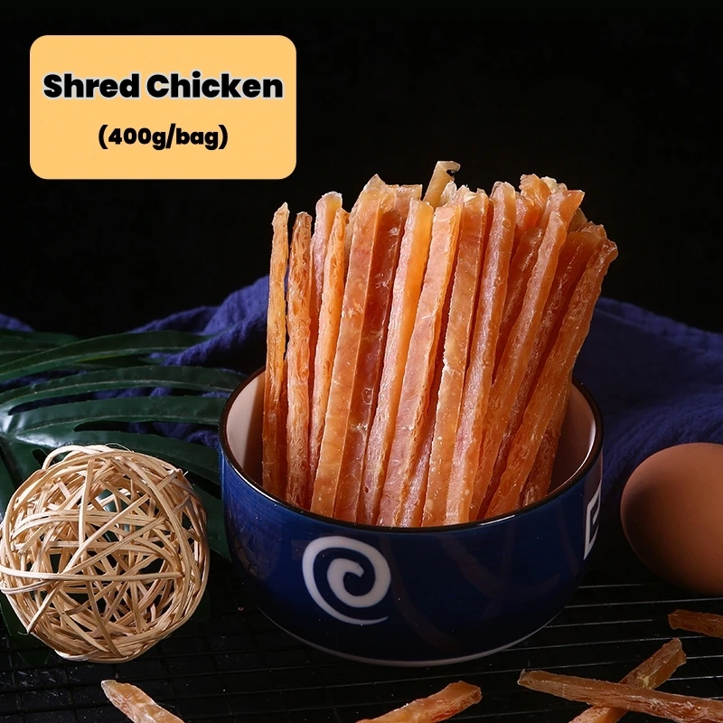 Factory Wholesale Dog Snacks 110g/bag 400g/bag Natural Chicken Dry Duck Slices Beef Strips OEM/ODM Pet Treats Food