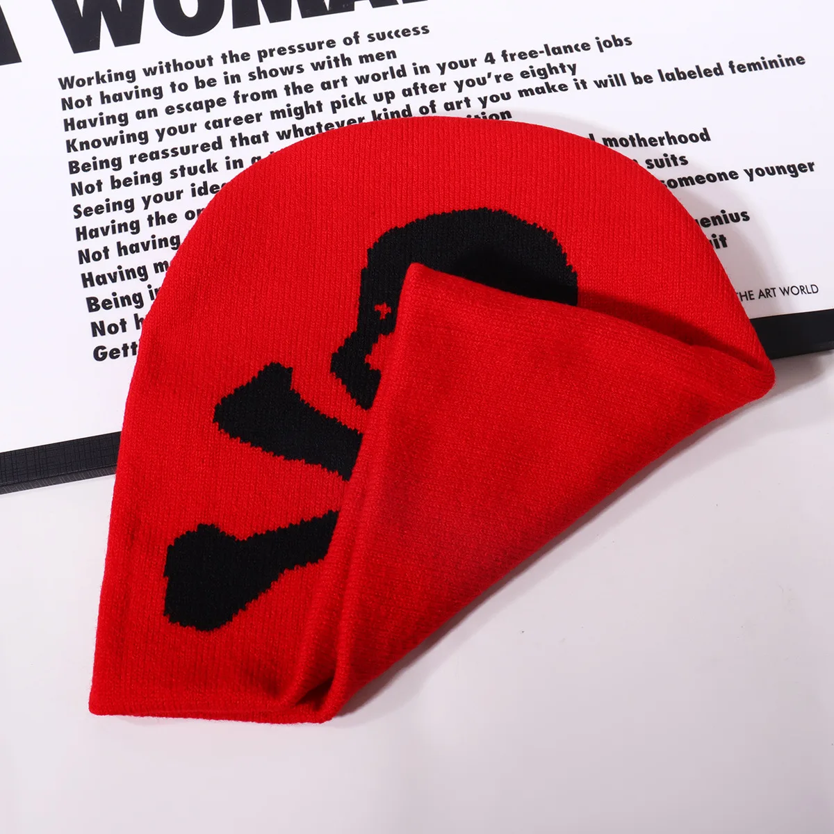 Hot Selling New Style Unisex Knitted Custom Winter Hats Jacquard skull pattern Print Logo Beanie Hats