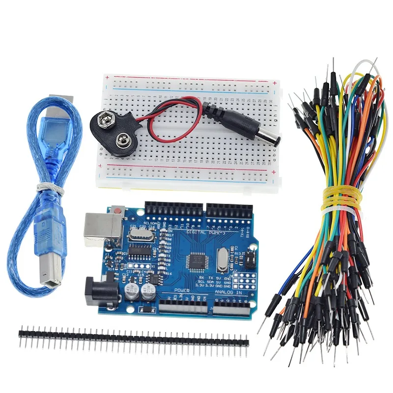 Набор для начинающих TZT arduino Uno R3-комплект из 5 предметов: R3 макетная плата джампер USB-кабель и разъем батареи 9 В