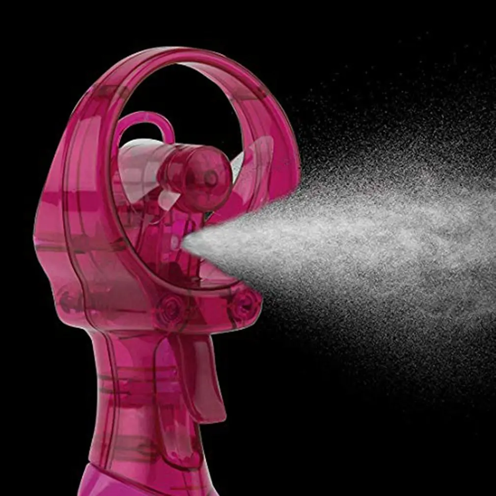 Handheld Mini Water Bottle Spray Cool Mist Fan Plastic Student Sports Fan Outdoor Travel Portable Cooling Spray Fan