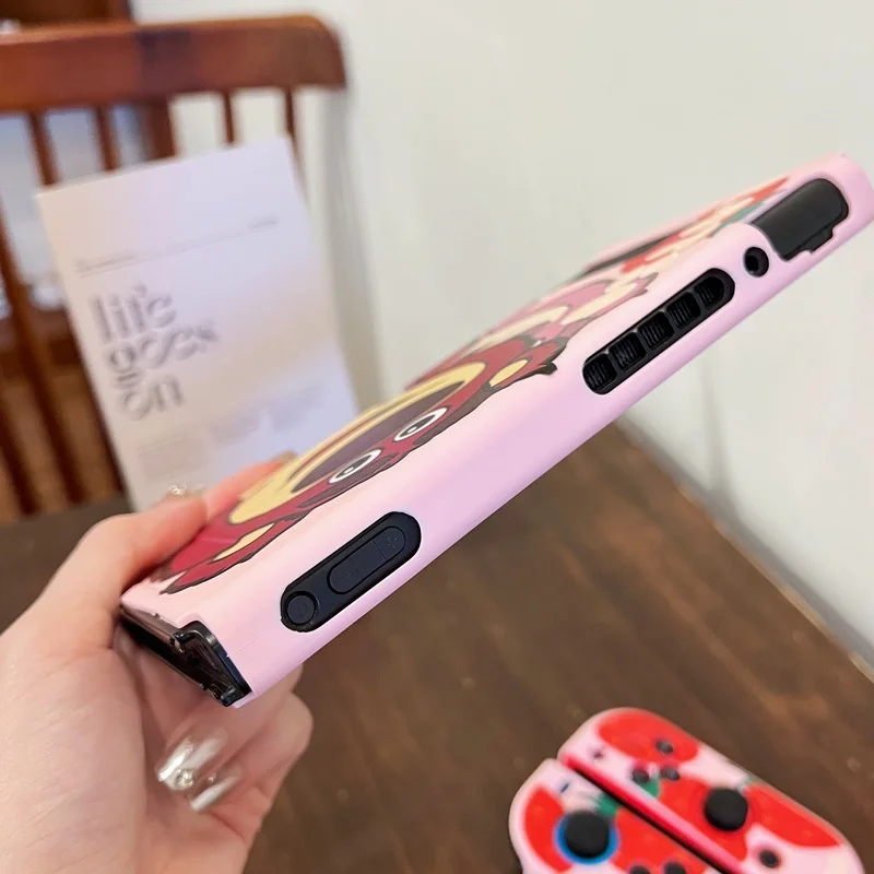 Cute Strawberry Bear Soft TPU PC Protective Cartoon Case For Nintendo Switch Game Card Case Console Accessories Cover Shell