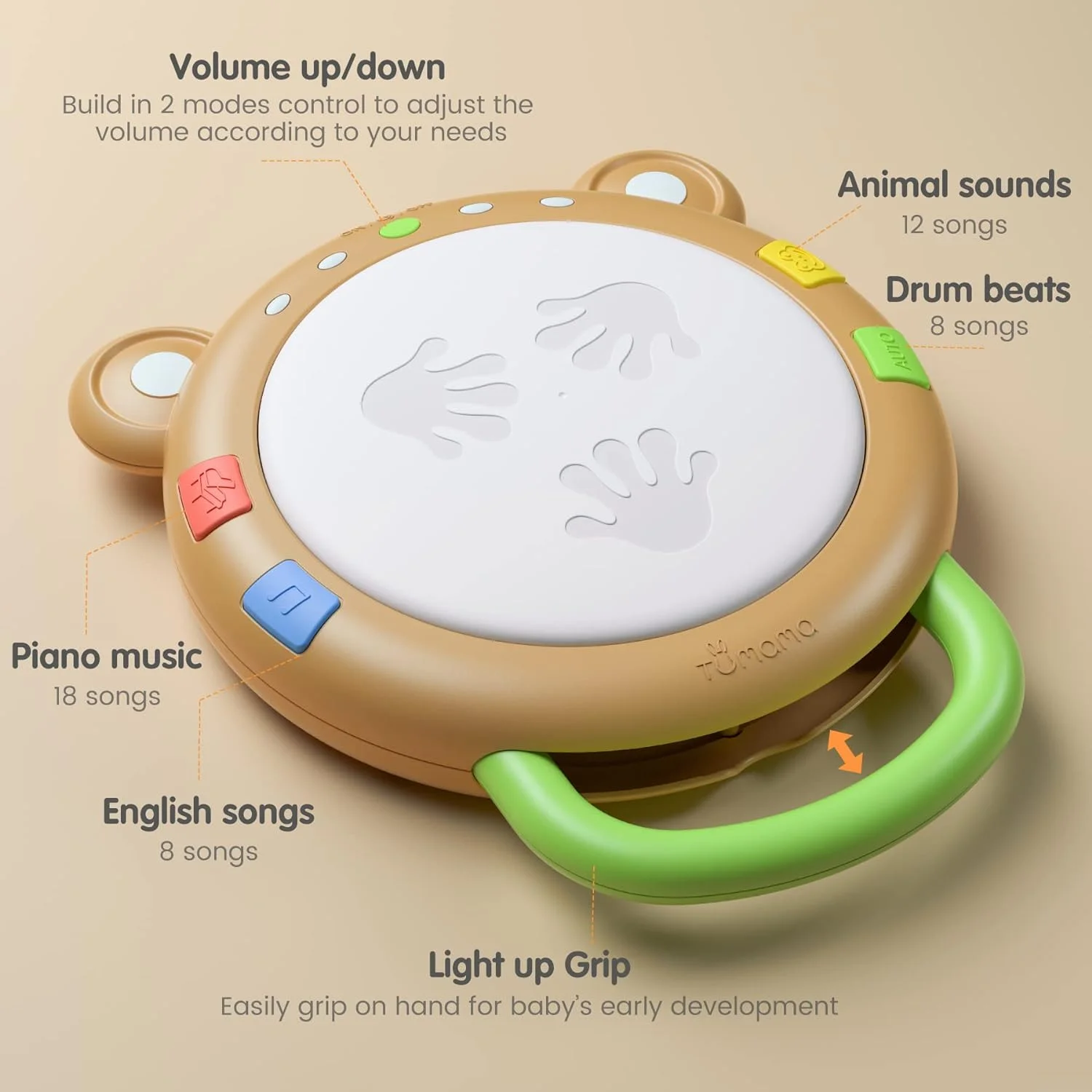 Tumble Tunes Includes Six Built-in Nursery Rhymes Musical Toy for Toddlers