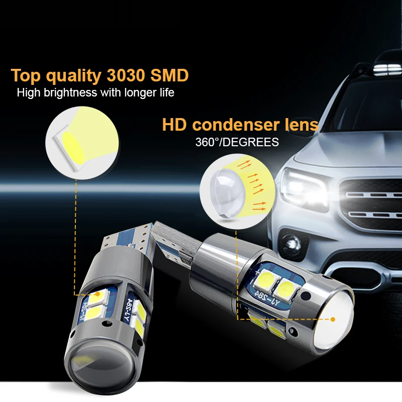  Лидер продаж 3030 10SMD светодиодная CAN-шина без ошибок t10 внутренняя лампа для чтения приборное освещение габаритные огни Автомобильные