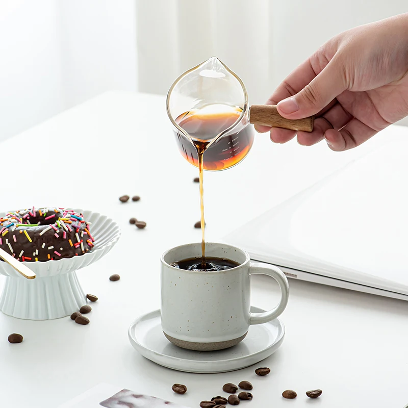 5 oz Morandi Color Ceramic Mini Espresso Coffee Cups set with saucer pottery Demitasse mugs