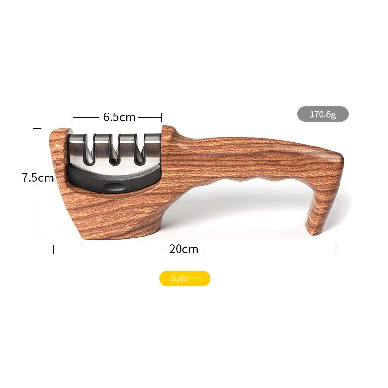 Handheld three-section wood grain covering sharpener household professional diamond knife sharpener fast fixed