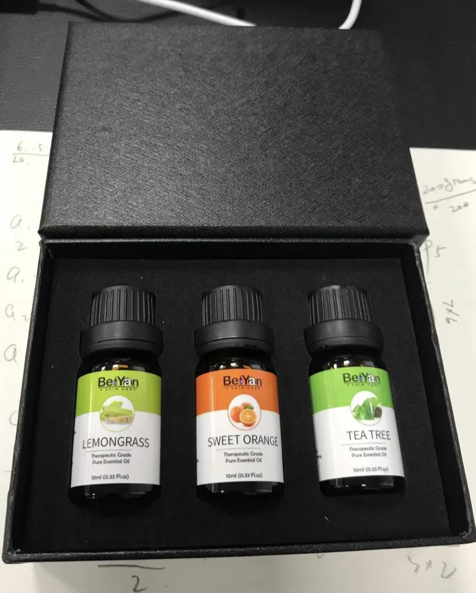 Private Label Natural Pure Essential Oils Set 3x10ml For Yoga Meditation Room Fragrance Bathing and Relaxation Candle making