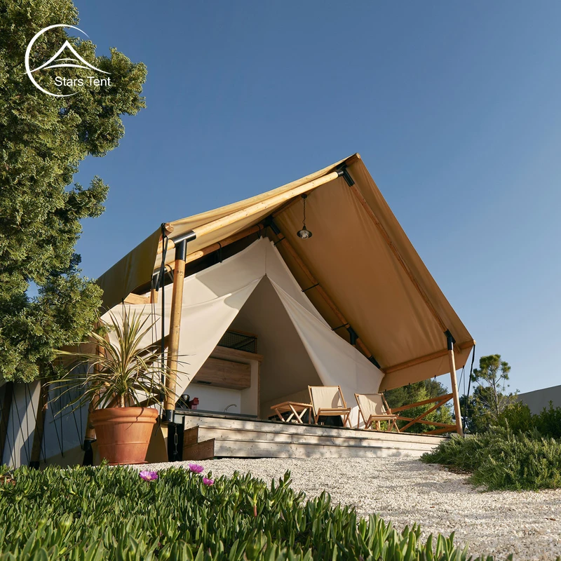 Заводская цена водонепроницаемый Glamping холст палатка с ванной комнатой