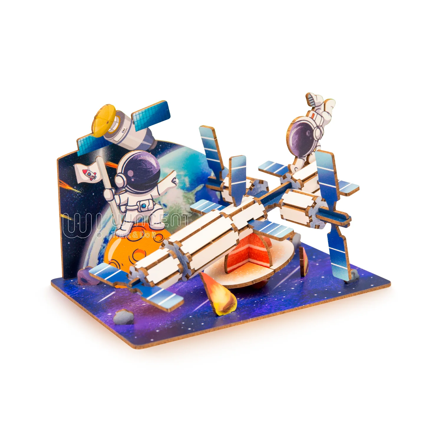 Wincent Fast Shipping Educational Toys Wooden Capsule Science Space Toys School Diy Science Projects Kit Smart Toys Intelligent