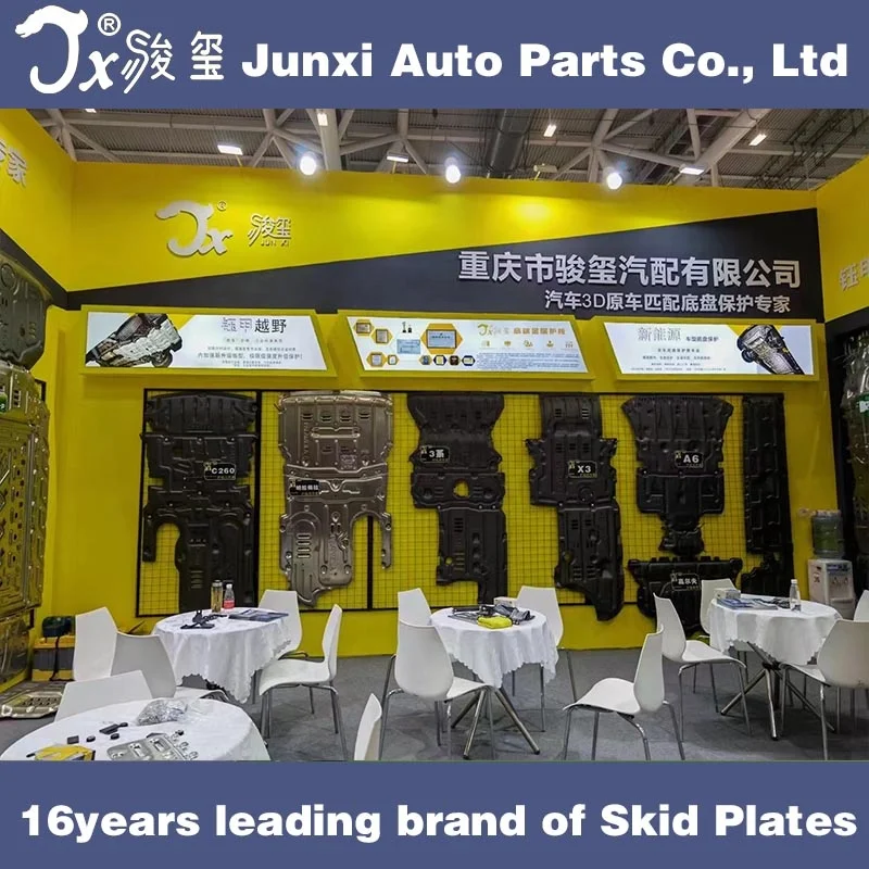 Parts for Toyota Alphard 2015-2022 Junxi 3D Aluminum Steel  Engine Cover Under Guard Skid Plate Bottom Protection
