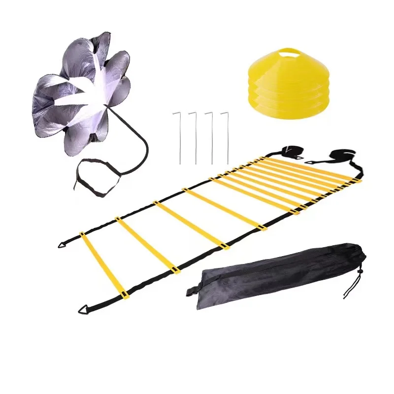Football/Soccer Speed Quickness Agility Training Sets Equipment Ladders Hurdles Hex Rings Cones Reaction Ball With Carry Bag