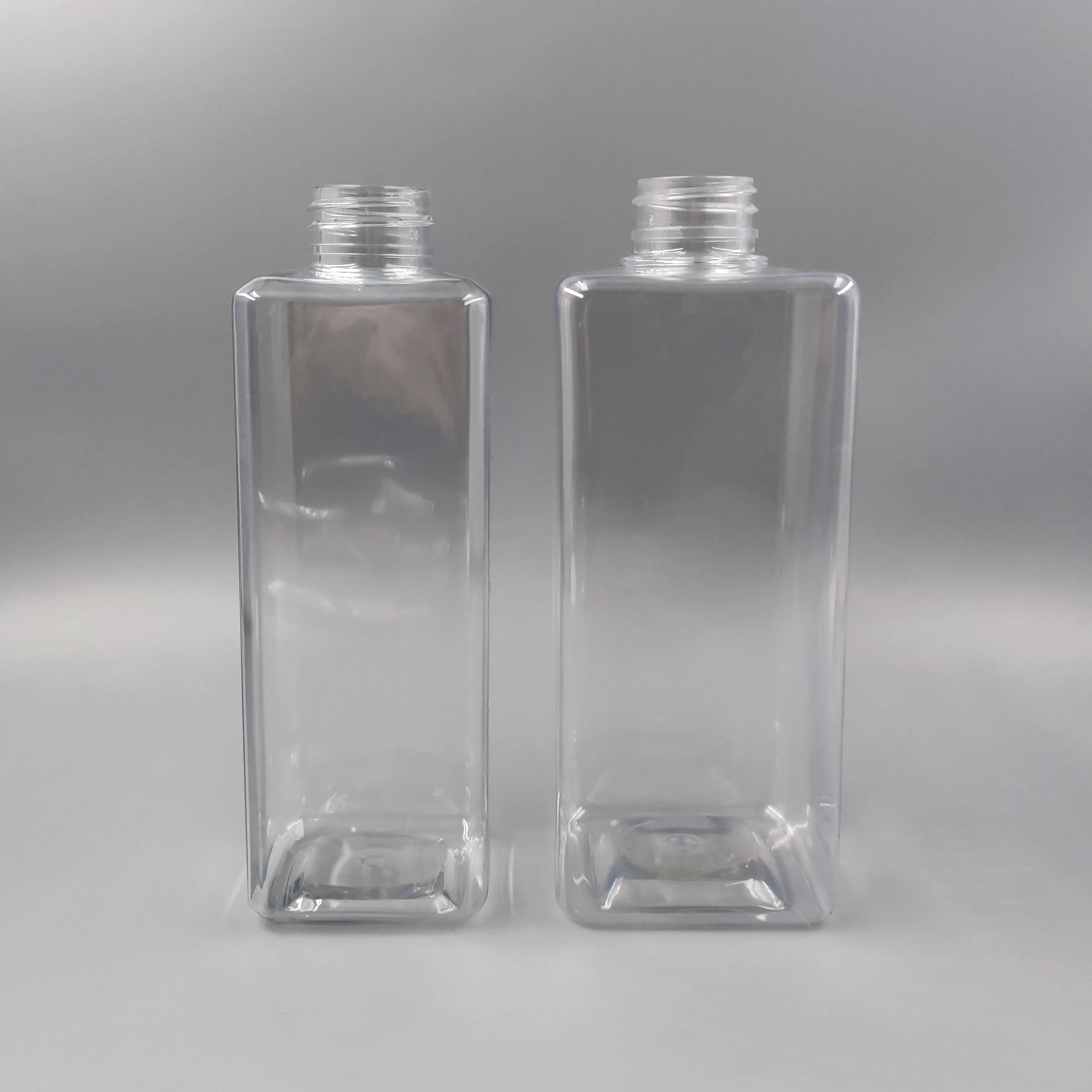 custom Cosmetics Plastic  Bottle 500ml empty liquid spray lotion shampoo bottles wholesale square pet bottle  suppliers