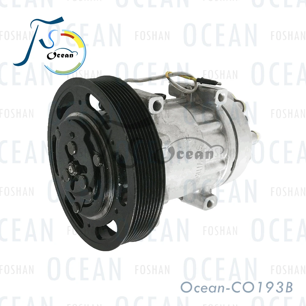 7H15 Air Conditioner Compressor For Volvo Truck FH16-D16C(16.1L)^D16E(16.1L) (2003-2008) Spare Parts 4134/4324/4326 CO193B