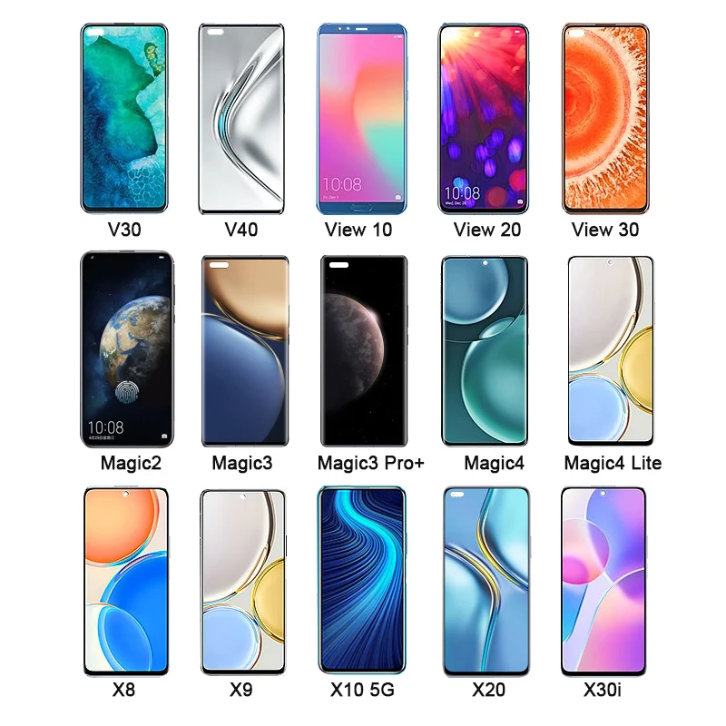 LCD For Honor 6X 7A 8 8X Max Play 9A 9 Lite 9X 9i 10 20 Pro 30 50 SE 60 Touch Screen Display Mobile Phone LCDs