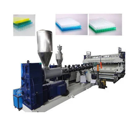 PVC PMMA PC PET PP Polycarbonate Acrylic Plastic Hollow Cross Section Corrugated Roof Roofing Sheet Extrusion Making Machine