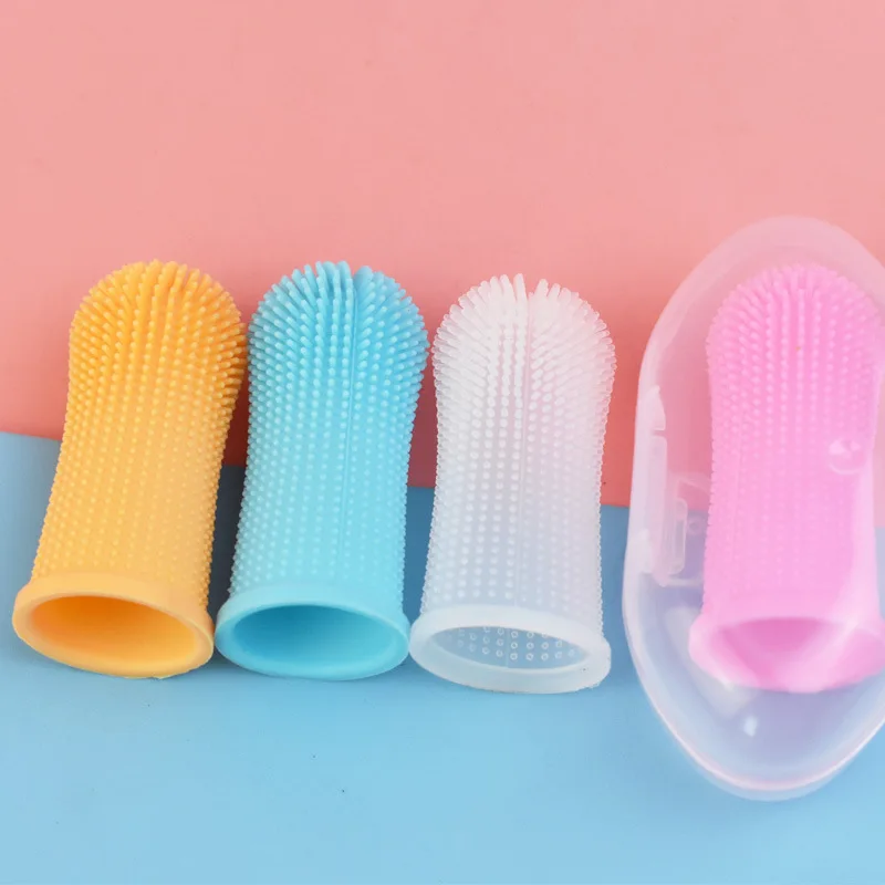 Professional Pet Toothbrush Set for Effective Dog Teeth Cleaning Finger Brush Included