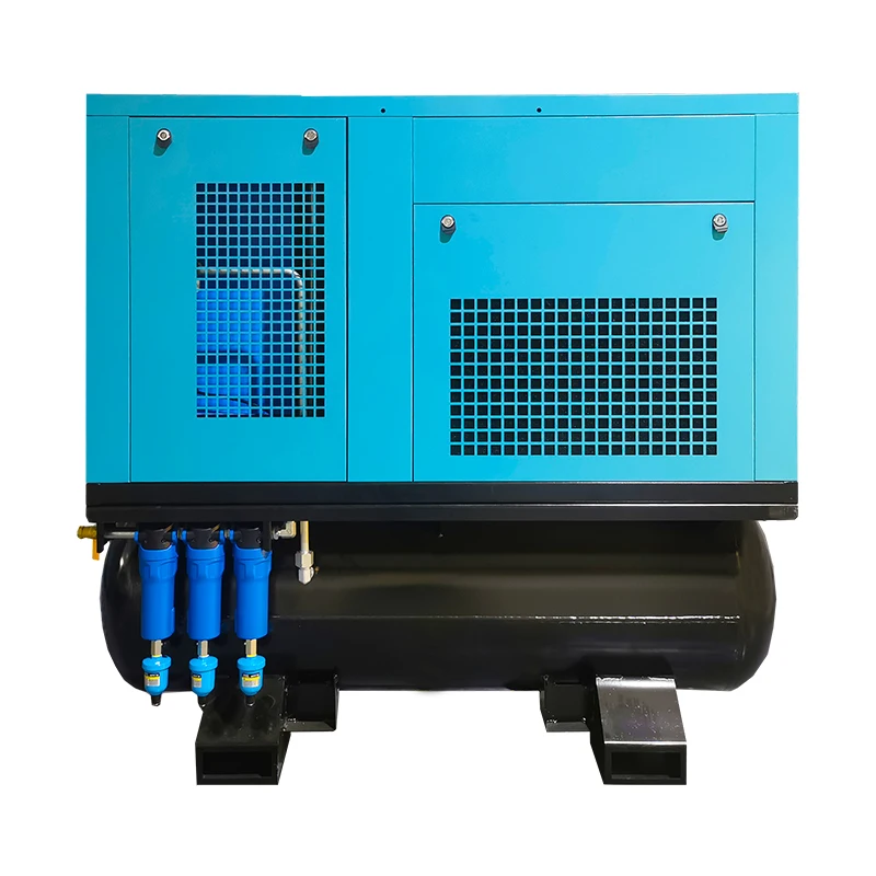 Industrial Integrated 10HP 7.5KW  Air Compressor With Tank And Dryer 0.8Mpa 8bar 380V 50HZ 3PH Air compressors