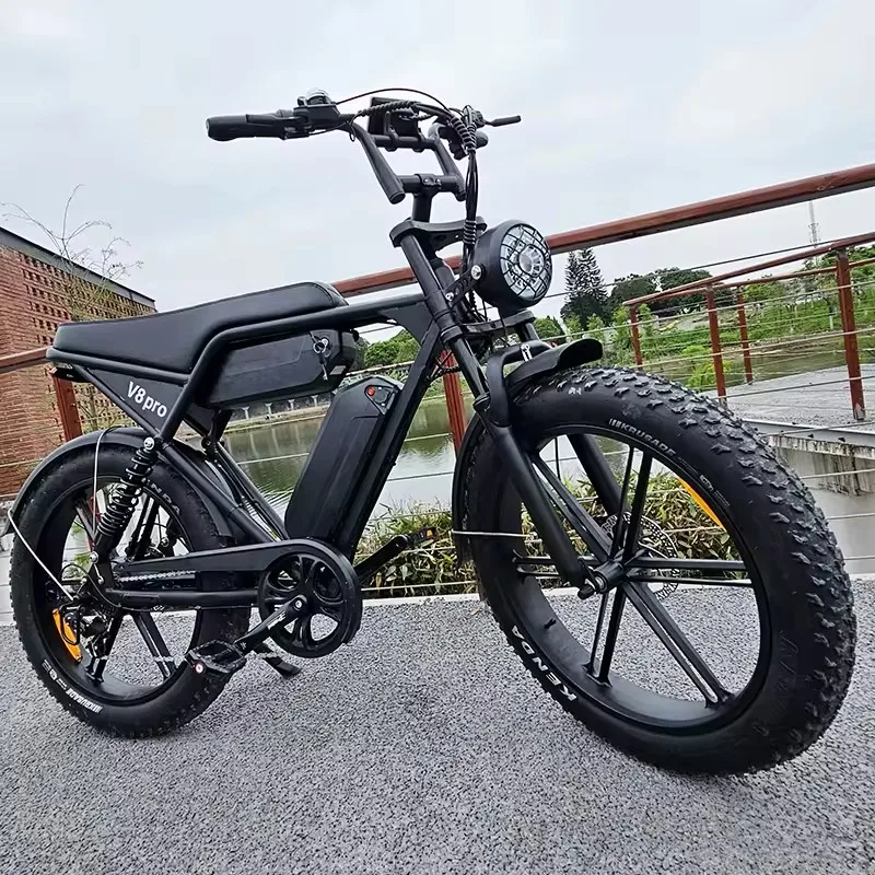 V8 Pro Plus Электрический городской велосипед 48 В 1000 Вт 20*4 дюйма толстые шины большой дальности горный масляный тормоз для взрослых