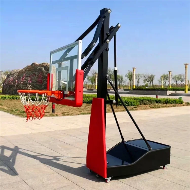 Height adjustable outdoor adjustable portable basketball hoop stand 10 feet basketball court body with stand