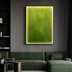 New Chinese Style Porch Decorative Painting Simple and Abstract Living Room Floor Mural LED Light Hanging Painting