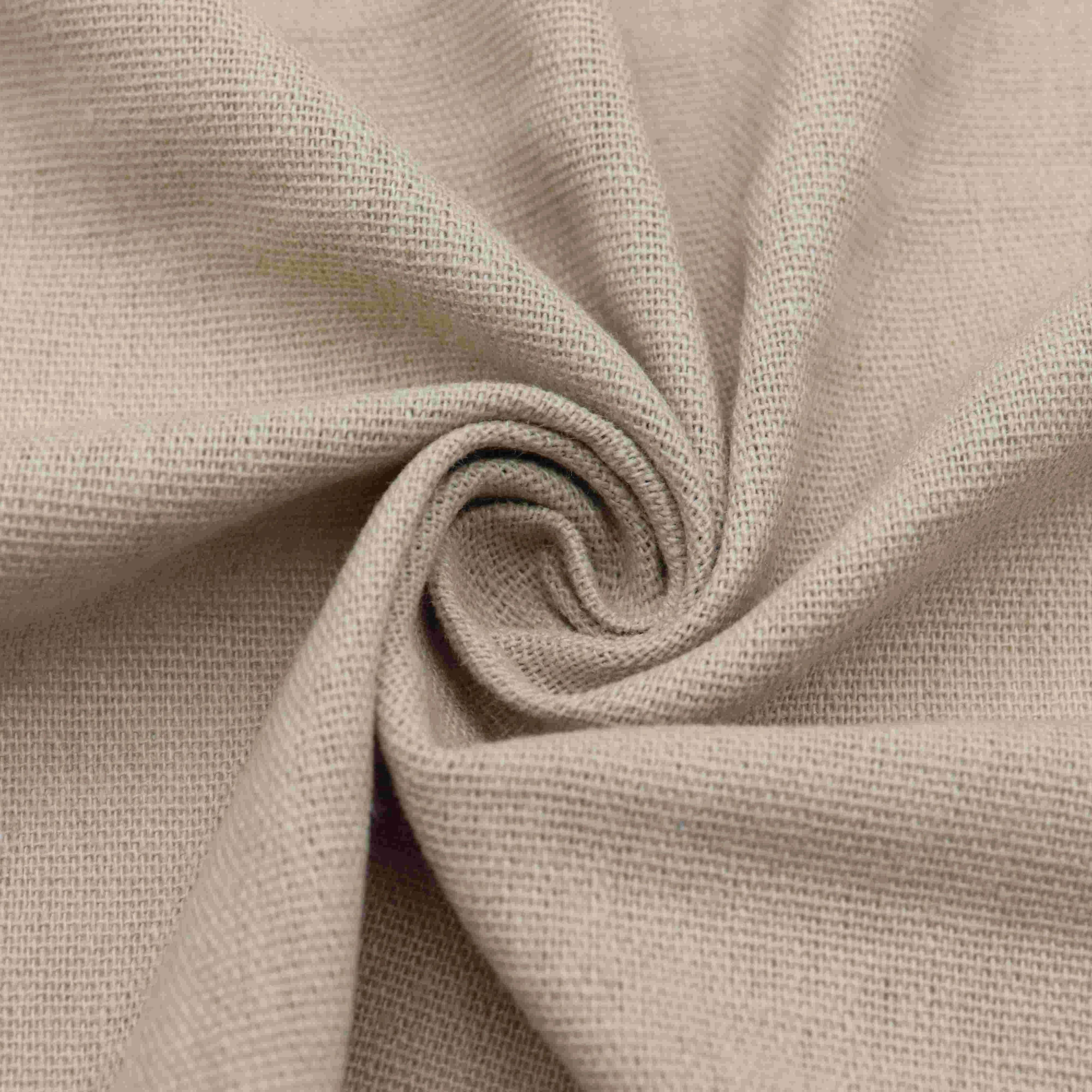 Factory directly high quality woven 10s linen cotton plain polyester cotton fabric for dresses