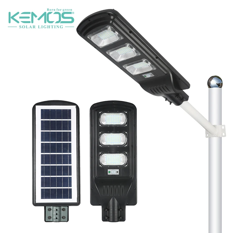 
Modern design outdoor all in one ip65 waterpoof ABS 30w 60w 90w radar sensor LED solar street light 