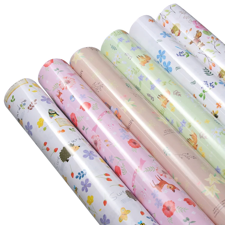 
Recycle Fancy Carton Patterns CMYK Printing Children Custom Gift Wrapping Paper Roll For Wedding Birthday And Holiday 