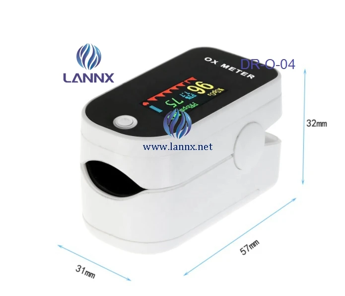 LANNX DR-O-04 CE Approved Digital Display SpO2/PR Adult Pulse Oxi mater Human animal use Sleep Monitor Oksimetre Oxymetr
