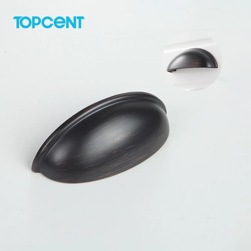 Topcent Retro Metal Kitchen Drawer Handle Furniture Cupboard Door Antique Shell Vintage Cabinet Cup Pull Handle