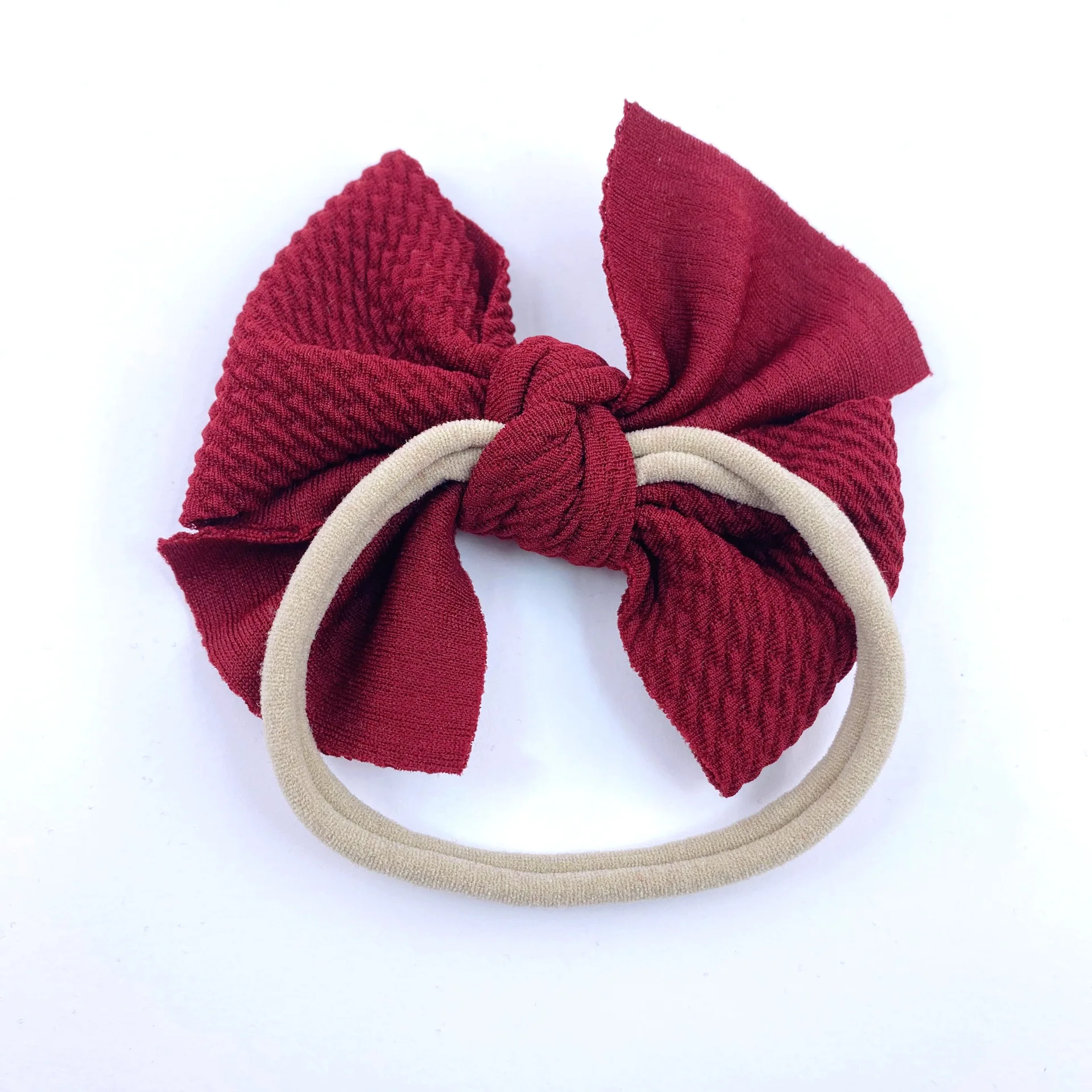 European and American simple three-dimensional bow headdress children elastic nylon headband