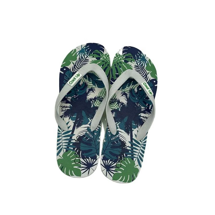 Cheaps Wholesale Slip-Resistant Palm tree printing Style advanced Foam Rubber Slippers