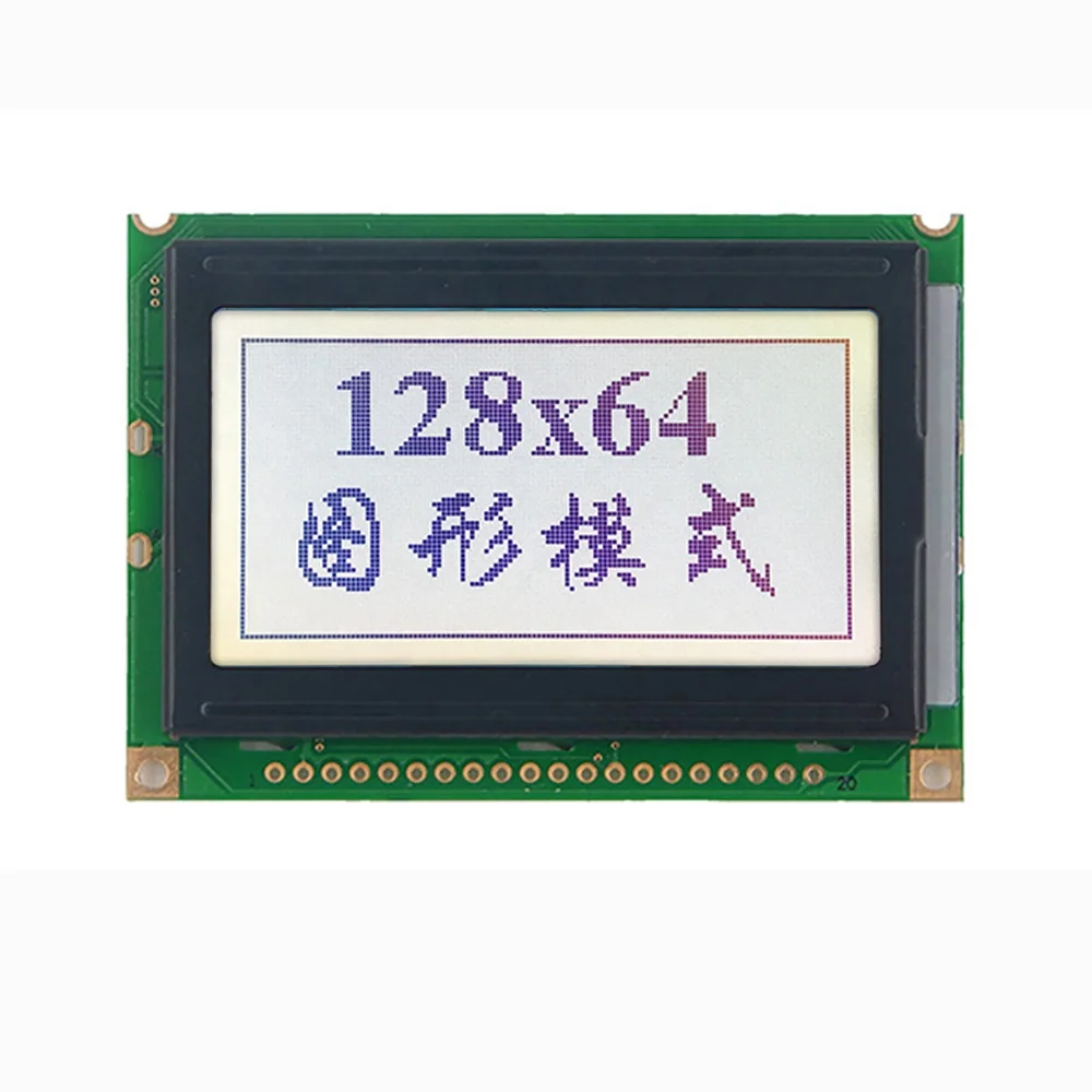  20 контактов 128x64 маленький монохромный панельный модуль NT7107 или NT7108 контроллер Графический 12864