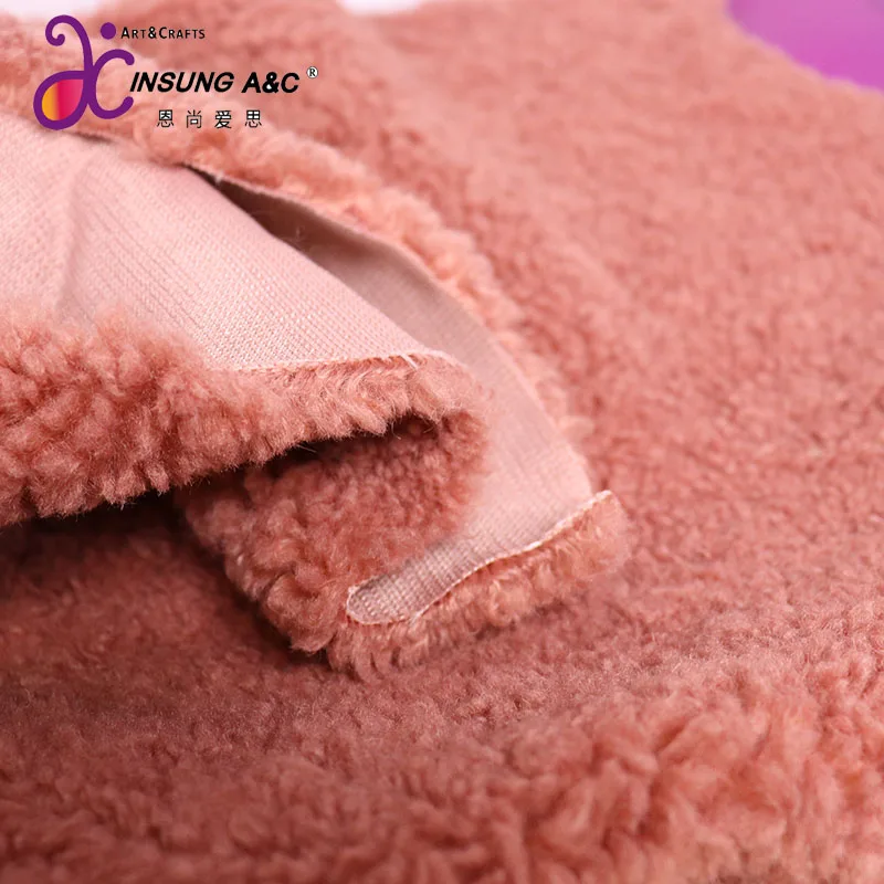 Оптовая продажа, вязаные флисовые ткани из полиэстера под заказ, плюшевая ткань из пшеничного бархата для одежды