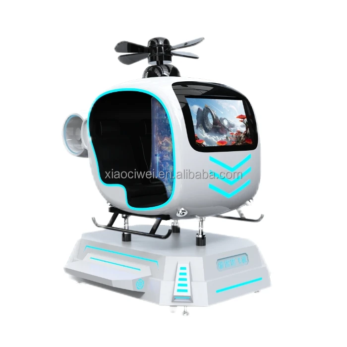 Hot Sale VR Helicopter Virtual Game Console Flight Simulator Cockpit Aircraft 9D VR Flight Game