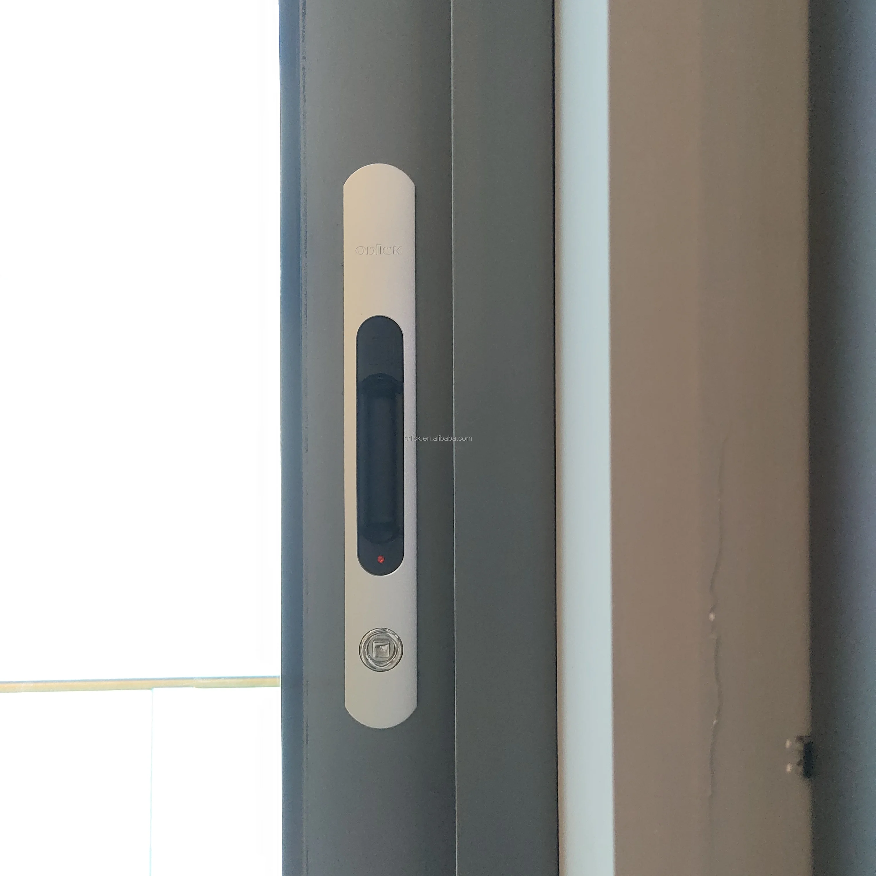 ODICK Double Glazed Aluminum Alloy Graphic Design Modern Sliding Window for Restaurant Heat Insulation Fire Rated One Hour Black